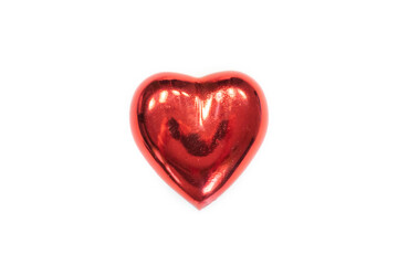 volumetric red heart on a white background.