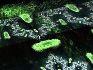 Imaginatory fractal abstract background Image