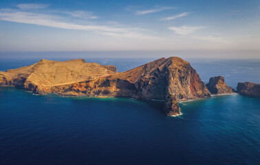 The peninsula St. Lawrence or Ponta de Sao Lourenco in the north-east of Madeira, viewpoint...