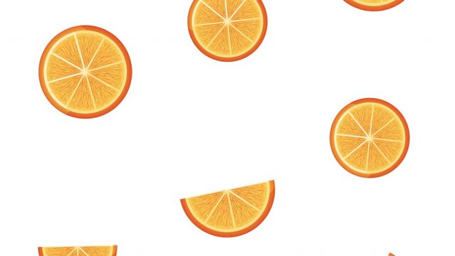 oranges citrus fruits pattern animation