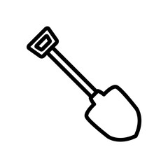 shovel icon vector illustration on white background.