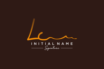 Initial LC signature logo template vector. Hand drawn Calligraphy lettering Vector illustration.