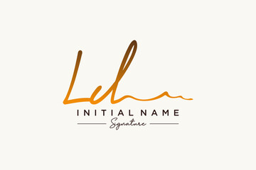 Initial LD signature logo template vector. Hand drawn Calligraphy lettering Vector illustration.