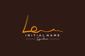 Initial LE signature logo template vector. Hand drawn Calligraphy lettering Vector illustration.
