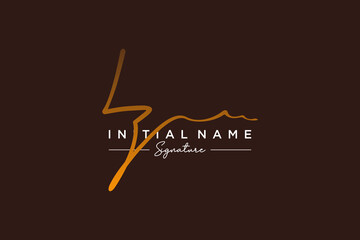 Initial LZ signature logo template vector. Hand drawn Calligraphy lettering Vector illustration. - obrazy, fototapety, plakaty