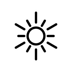 sun icon vector illustration logo template for many purpose. Isolated on white background.