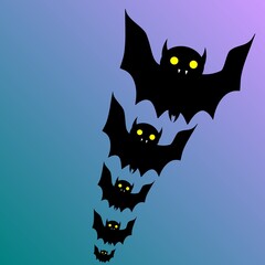 halloween background with bats