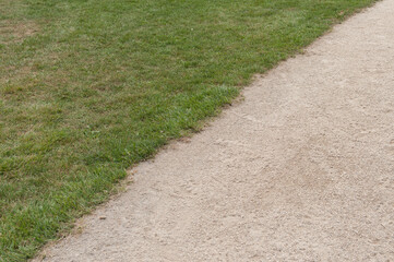 grassy area at the baseball diamond