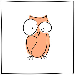 Cool owl. Vector image of an owl.