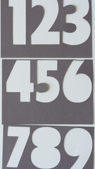 paper stencils with numbers