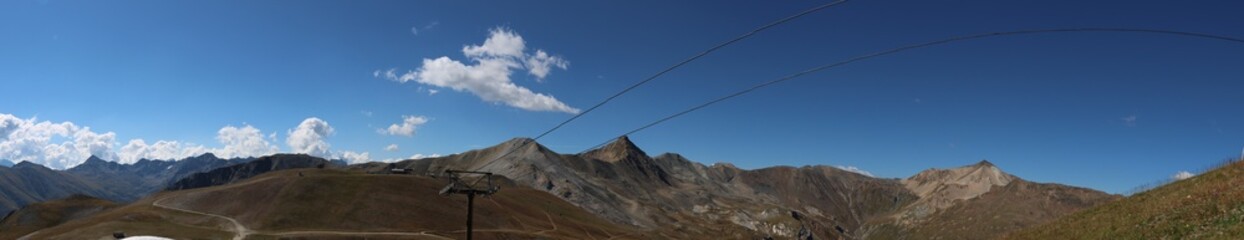 Landscape of mountains in Livigno, Italy, near Switzerland
