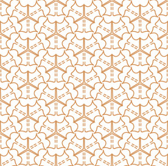 Golden ornamental seamless pattern for decor, print, wallpaper, background