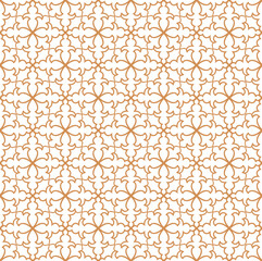 Golden ornamental seamless pattern for decor, print, wallpaper, background