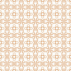 Golden ornamental seamless pattern for decor, print, wallpaper, background