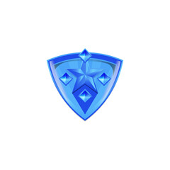 Diamond shield emblem award icon design vector