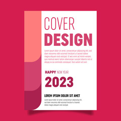 Vector book cover design template for new year celebration