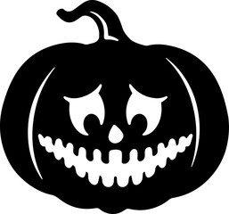 Fototapeta premium Horror Face Pumpkin Halloween 