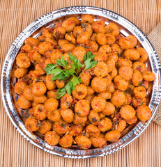 Traditional Delicious Turkish foods; bulgur garlic kofte (sarimsakli kofte)