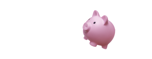 pink piggy bank with transparent background png easy modification - saving concept