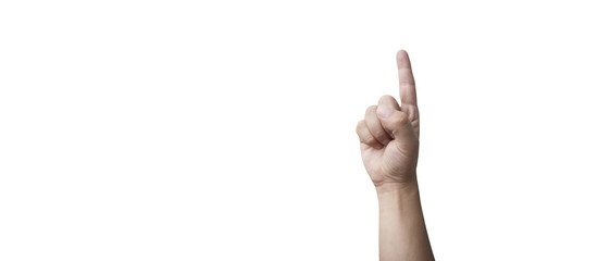 hand pointing finger on a PNG transparent background easy to modify - concept of idea or pointing at something