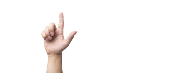 hand pointing finger on a PNG transparent background easy to modify - concept of idea or pointing at something