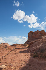 Rock formations viewed from the Beehive trail in Page, Arizona