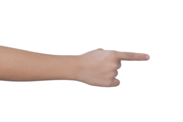Child hand gesture Isolated on transparent background - PNG format.