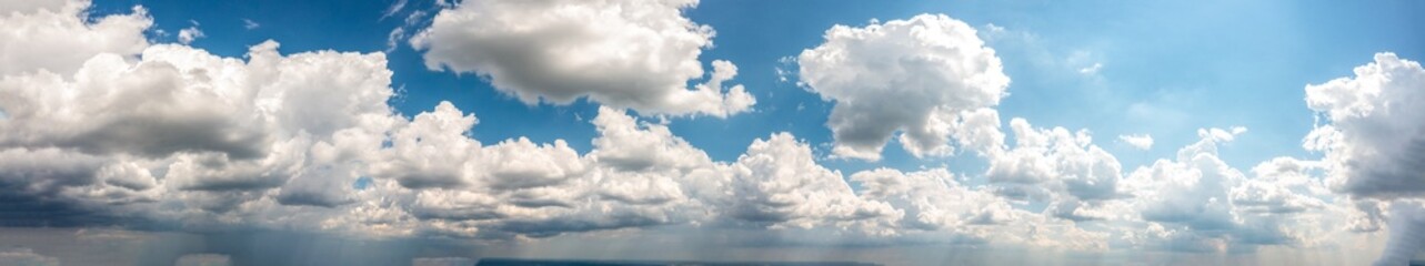 Fototapeta na wymiar Blue sky with clouds panorama