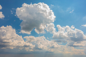 Blue Sky with White Clouds up in the sky