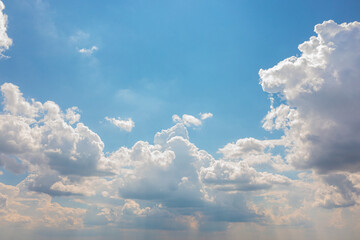 Fototapeta na wymiar Blue Sky with White Clouds up in the sky