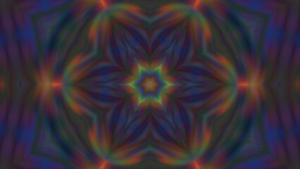 Abstract multi-colored blurred mandala background
