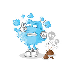 foam with stinky waste illustration. character vector
