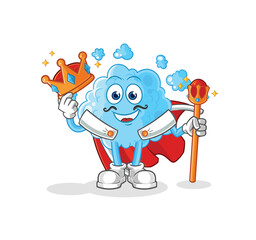 foam king vector. cartoon character
