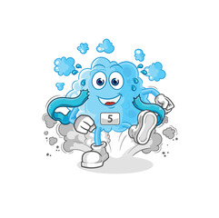 foam runner character. cartoon mascot vector
