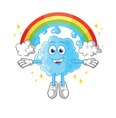 foam with a rainbow. cartoon vector