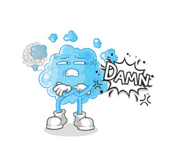foam very pissed off illustration. character vector