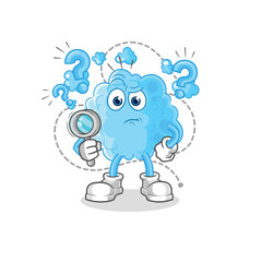 foam searching illustration. character vector