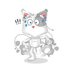 cat running illustration. character vector
