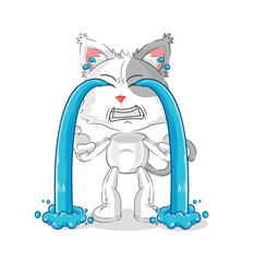 cat crying illustration. character vector