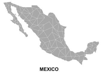 Map of Mexico isolated on a white background