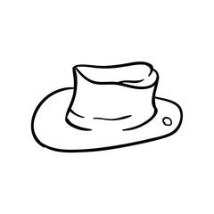hat cowboy illustration fashion man old happy 