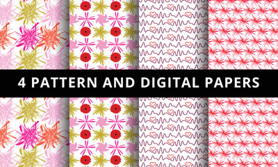 Floral Pattern and Digital Paper
4 Vector Floral Pattern and Digital Paper