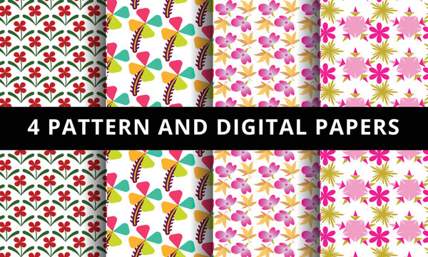 Floral Pattern and Digital Paper
4 Vector Floral Pattern and Digital Paper