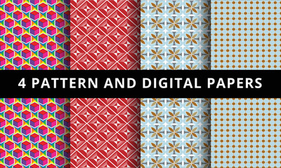 Seamless Geometric Patterns and Digital Paper
4 Seamless Geometric Patterns and Digital Paper