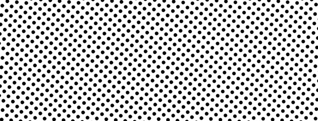 Black polka dots banner background design vector.