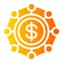 banking system gradient icon