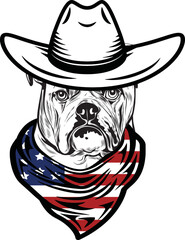 English Bulldog Dog vector eps , Dog in Bandana, sunglasses, Fourth , 4th July vector eps, Patriotic, USA Dog, Cricut Silhouette Cut File