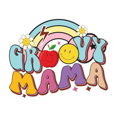 Retro Mama Sublimation Design