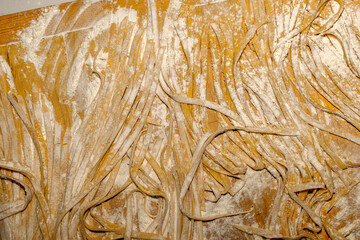 Homemade Pasta on Wood 