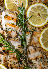 Close up of Lemon Chicken 